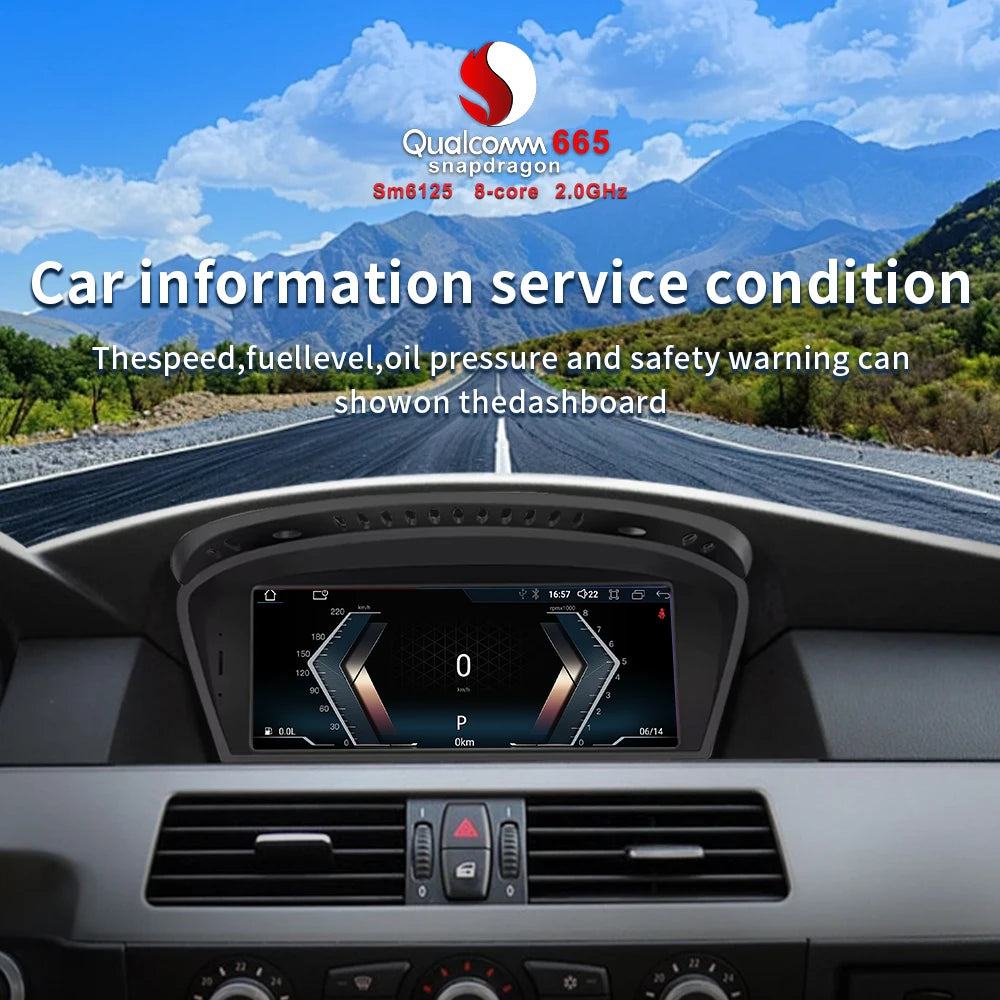 DCDX Android 14 8.8inch Qualcomm 665 8 core CarPlay Car DVD Player Auto Head Unit for Bmw 5 3 Series E60 E61 E62 E63 E90 E91 Cic Ccc