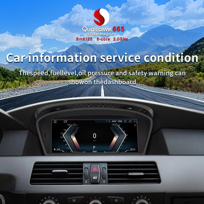 DCDX Android 14 8.8inch Qualcomm 665 8 core CarPlay Car DVD Player Auto Head Unit for Bmw 5 3 Series E60 E61 E62 E63 E90 E91 Cic Ccc