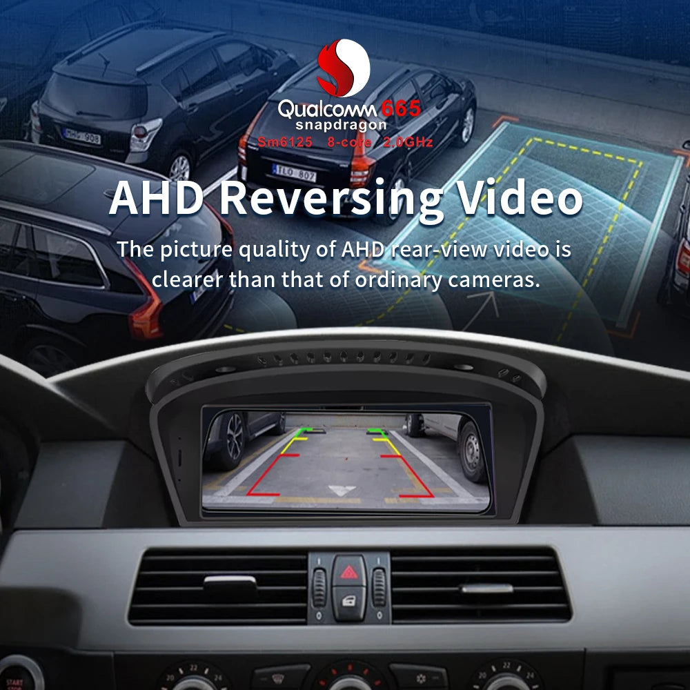 DCDX Android 14 8.8inch Qualcomm 665 8 core CarPlay Car DVD Player Auto Head Unit for Bmw 5 3 Series E60 E61 E62 E63 E90 E91 Cic Ccc