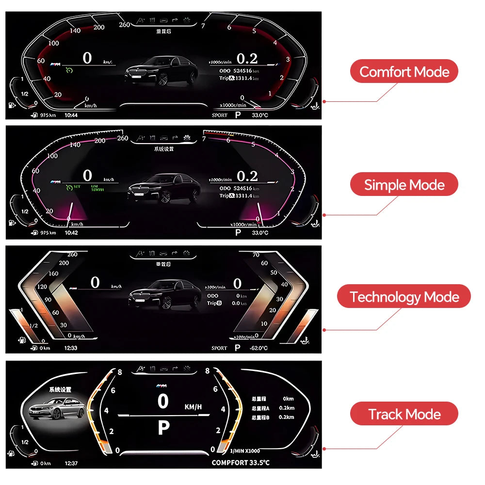 11 Inch Digital Instrument Cluster for BMW E9X
